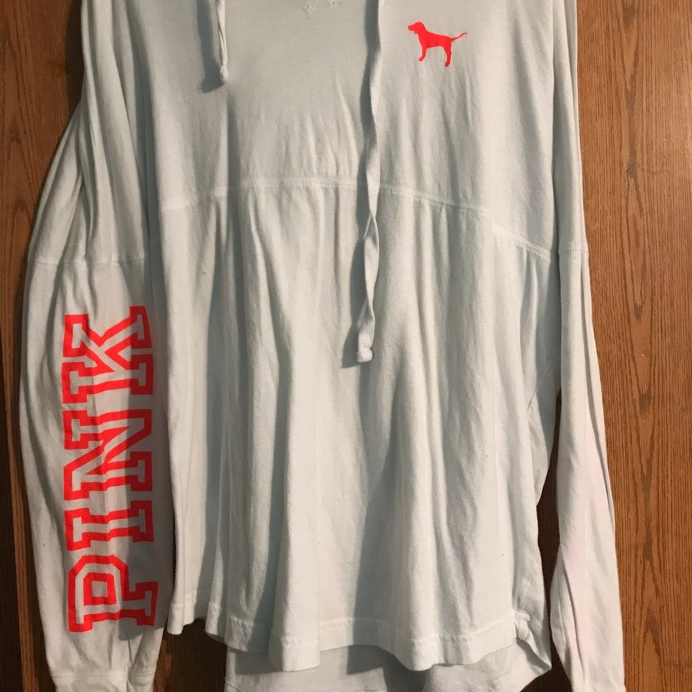 VS PINK long sleeve shirt w hood